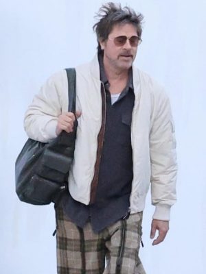 David Harbour The Riders 2027 White Bomber Jacket