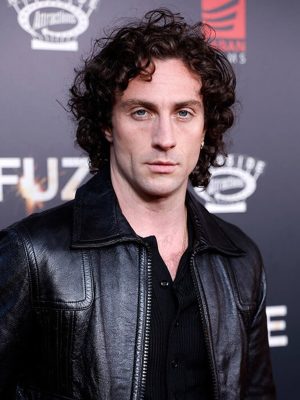Fuze 2026 Aaron Taylor-Johnson Black Leather Jacket
