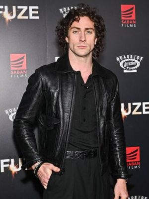 Fuze 2026 Aaron Taylor-Johnson Black Leather Jacket
