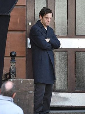 Half Man 2026 Jamie Bell Black Wool Coat