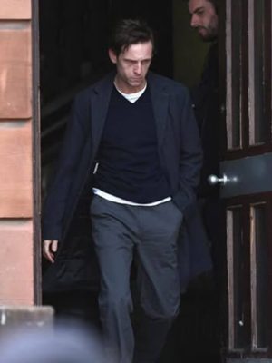 Half Man 2026 Jamie Bell Black Wool Coat
