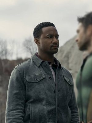 Jessie T. Usher The Boys S05 Grey Suede Jacket