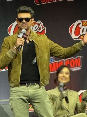 Karl Urban Mortal Kombat II Event Suede Leather Jacket