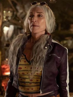 Katey Sagal One Piece S02 Purple Leather Jacket
