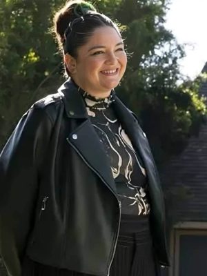 Kayla Schaeffer Hacks S03 Black Leather Jacket