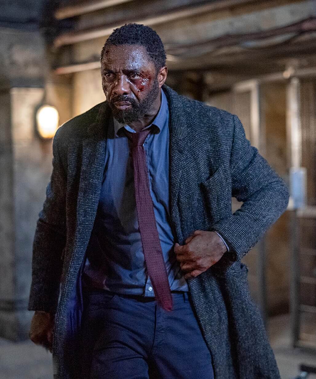 Luther: The Fallen Sun S01 Idris Elba Grey Trench Coat