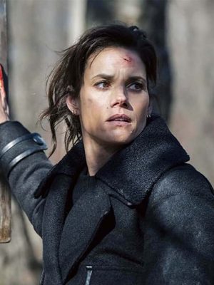 Maggie Bell FBI S08 Black Wool Peacoat