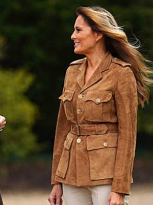 Melania Trump Brown Suede Leather Jacket