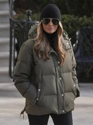 Melania Trump Green Puffer Jacket