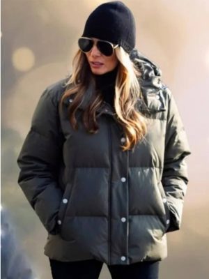 Melania Trump Green Puffer Jacket