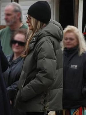 Melania Trump Green Puffer Jacket