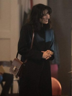 Necar Zadegan CIA 2026 Nikki Reynard Black Wool Coat