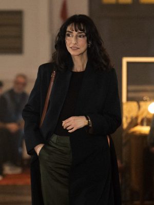 Necar Zadegan CIA 2026 Nikki Reynard Black Wool Coat