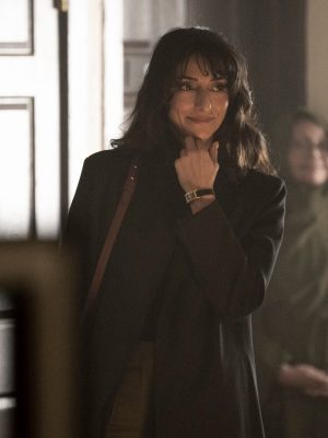 Necar Zadegan CIA 2026 Nikki Reynard Black Wool Coat