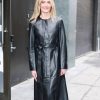 NYC 2026 Sarah Pidgeon Black Leather Coat