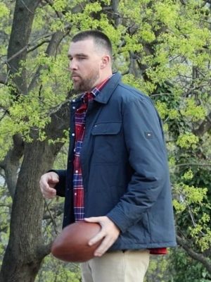 NYC 2026 Travis Kelce Blue Cotton Jacket