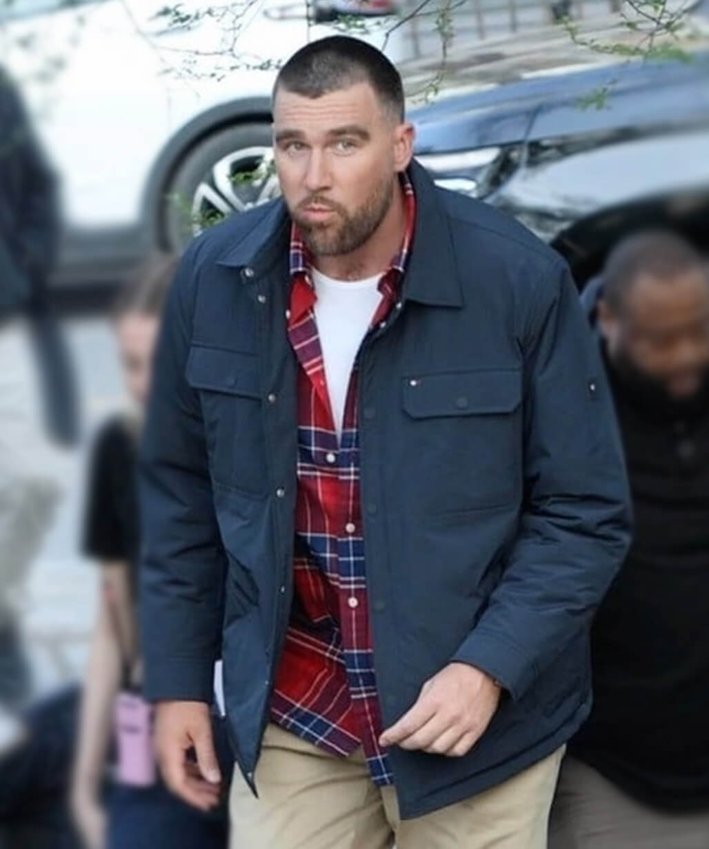 NYC 2026 Travis Kelce Blue Cotton Jacket