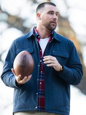 NYC 2026 Travis Kelce Blue Cotton Jacket