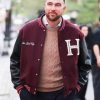NYC 2026 Travis Kelce Maroon Varsity Jacket
