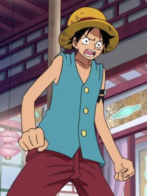 One Piece 1999 Monkey D. Luffy Blue Cotton Vest
