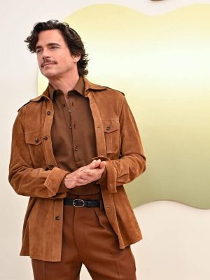 Outcome 2026 Premiere Matt Bomer Suede JacketOutcome 2026 Premiere Matt Bomer Suede Jacket
