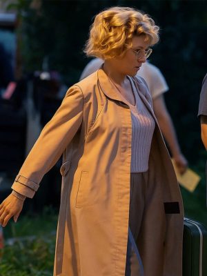 Paper Tiger 2026 Scarlett Johansson Beige Coat