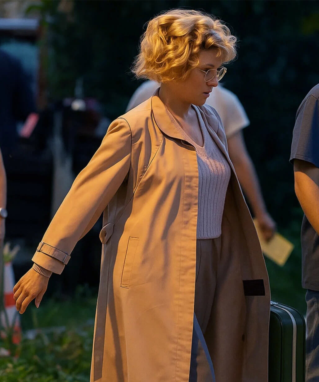 Paper Tiger 2026 Scarlett Johansson Beige Coat