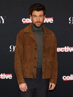 The Burbs 2026 Jack Whitehall Brown Suede Jacket