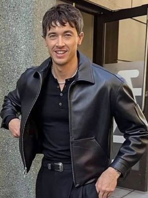 Tom Blyth Good Morning America 2026 Leather Jacket