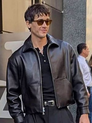 Tom Blyth Good Morning America 2026 Leather Jacket
