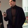 Tom Ellis CIA 2026 Colin Glass Blue Wool Coat