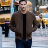 Tom Ellis CIA 2026 Colin Glass Brown Bomber Jacket