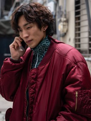 Woo-jin Bloodhounds S01 Red Bomber Jacket