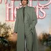 Wuthering Heights 2026 Premiere Jacob Elordi Grey Coat