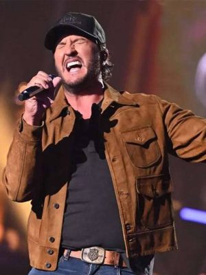 American Idol 2026 Luke Bryan Suede Jacket