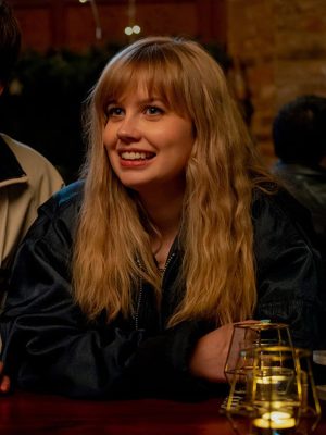 Angourie Rice Finding Emily 2026 Black Bomber Jacket