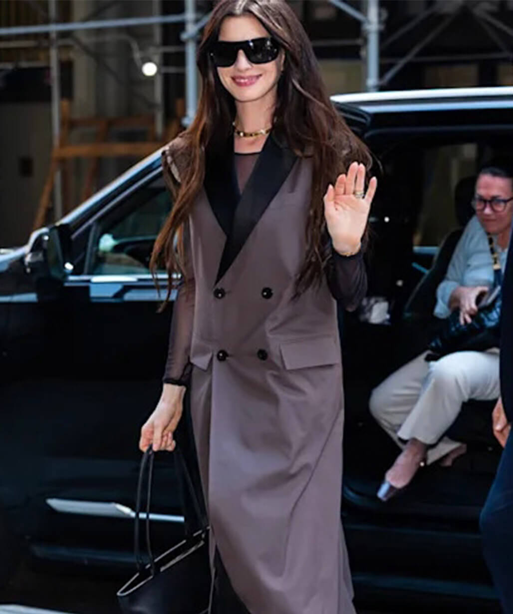 Anne Hathaway The Devil Wears Prada 2 Long Coat