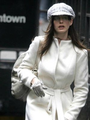 Anne Hathaway The Devil Wears Prada 2 White Wool Coat