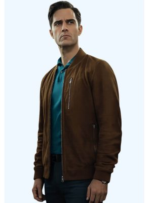 Berlin S02 Pedro Alonso Brown Bomber Jacket