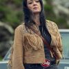 Bronagh Gallagher How to Get to Heaven from Belfast Brown Fringe Jacket