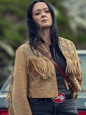 Bronagh Gallagher How to Get to Heaven from Belfast Brown Fringe Jacket