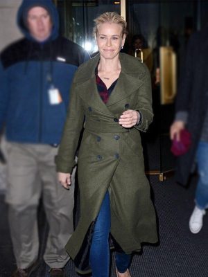 Chelsea Handler Olive Green Trench Coat