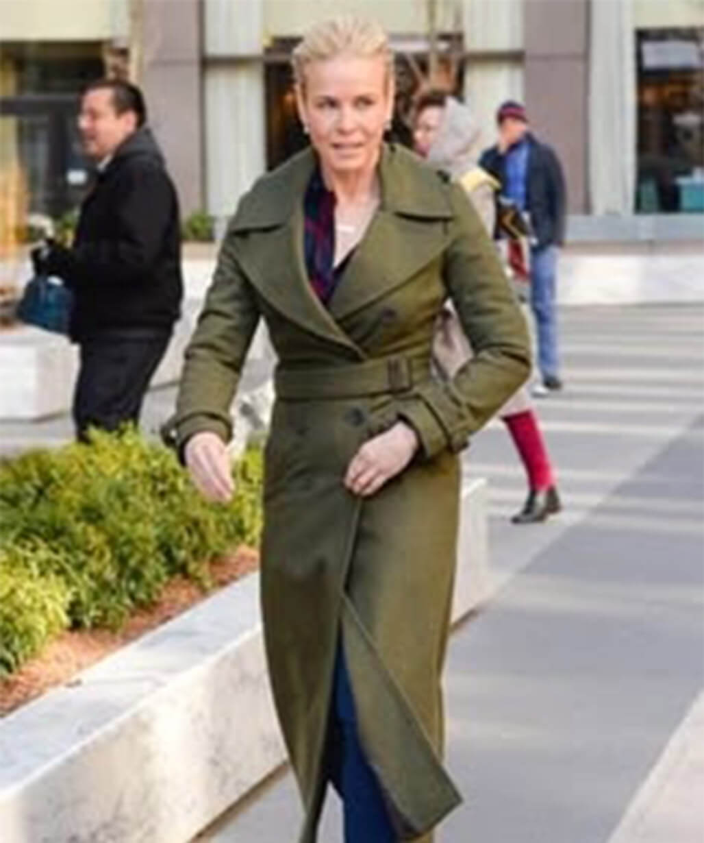 Chelsea Handler Olive Green Trench Coat