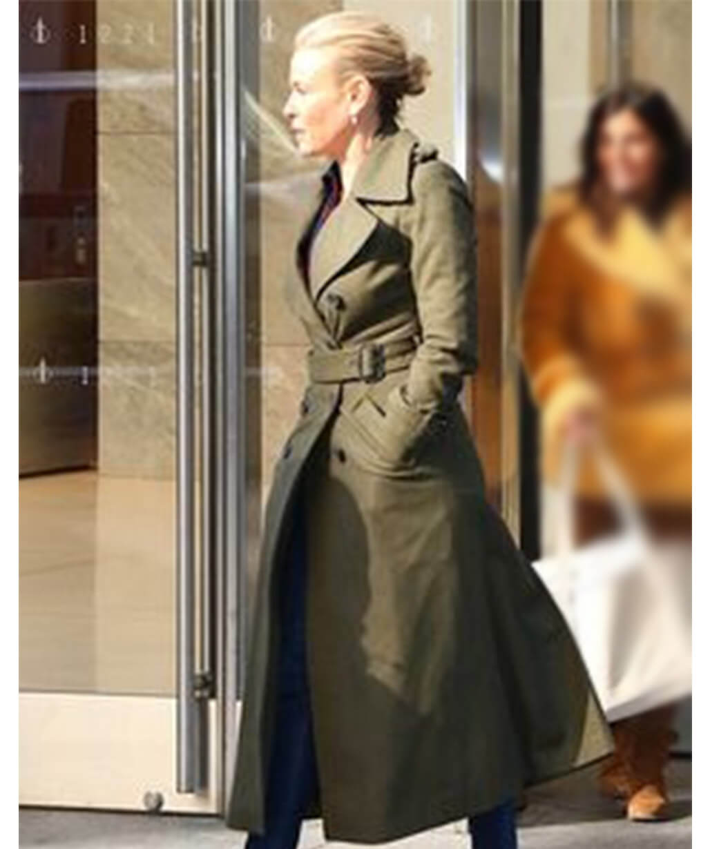 Chelsea Handler Olive Green Trench Coat