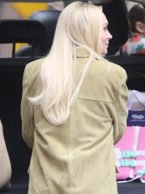 Lindsay Lohan Count My Lies 2026 Suede Blazer