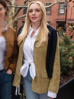 Lindsay Lohan Count My Lies 2026 Suede Blazer
