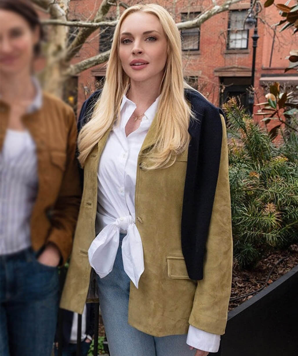 Lindsay Lohan Count My Lies 2026 Suede Blazer
