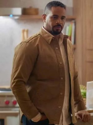 Damon Wayans Shrinking S03 Brown Cotton Jacket