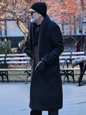 Dead City 2026 Jeffrey Dean Morgan Black Wool Coat