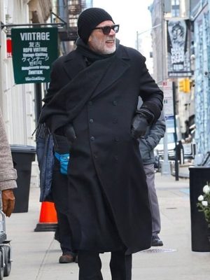 Dead City 2026 Jeffrey Dean Morgan Black Wool Coat